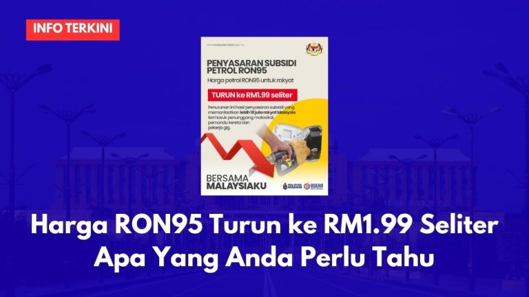 Harga RON95 Turun ke RM1.99 Seliter: Apa Yang Anda Perlu Tahu