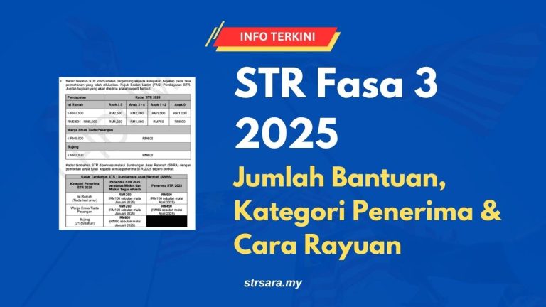 [TERKINI] STR Fasa 3 2025: Jumlah Bantuan, Kategori Penerima & Panduan Rayuan Terbaru