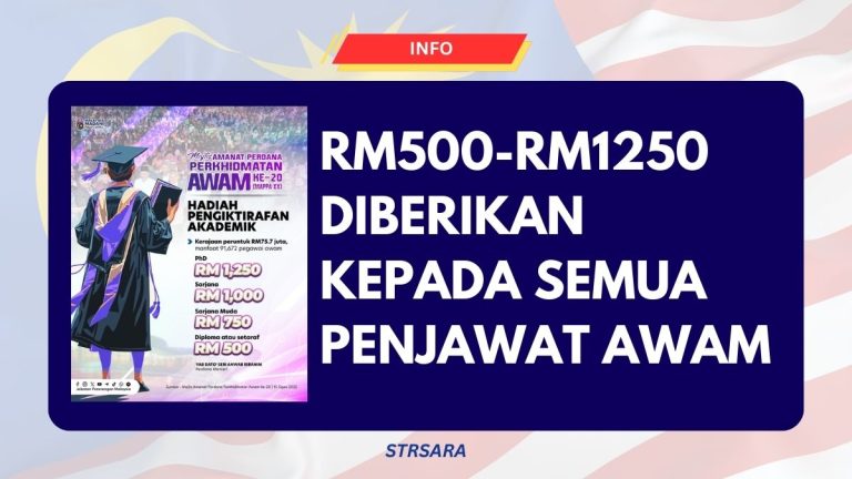 RM500-RM1250 DIBERIKAN KEPADA SEMUA PENJAWAT AWAM : SEMAK INFO PENTING