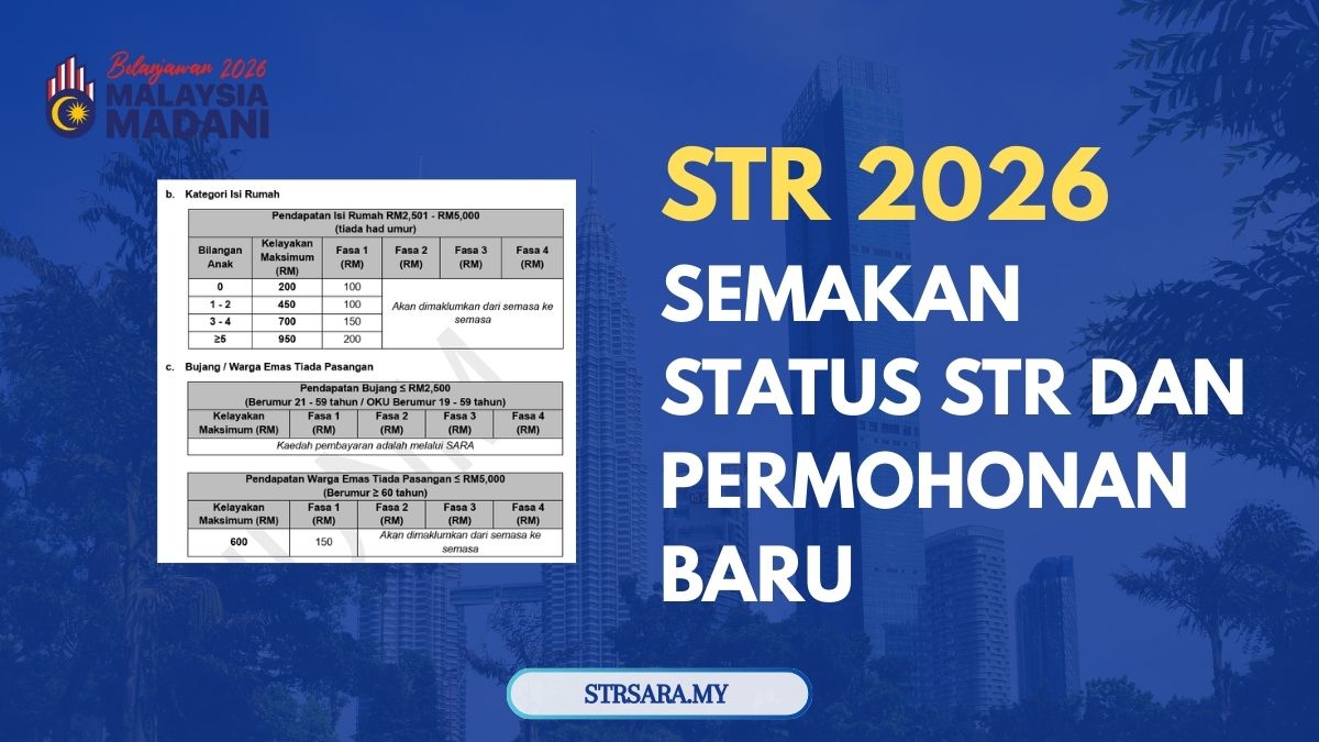 CEK STR 2026 SEMAKAN STATUS STR DAN PERMOHONAN BARU